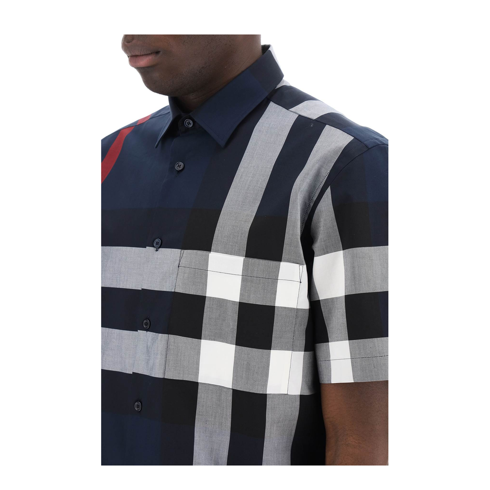 Check Cotton Shirt - Blue