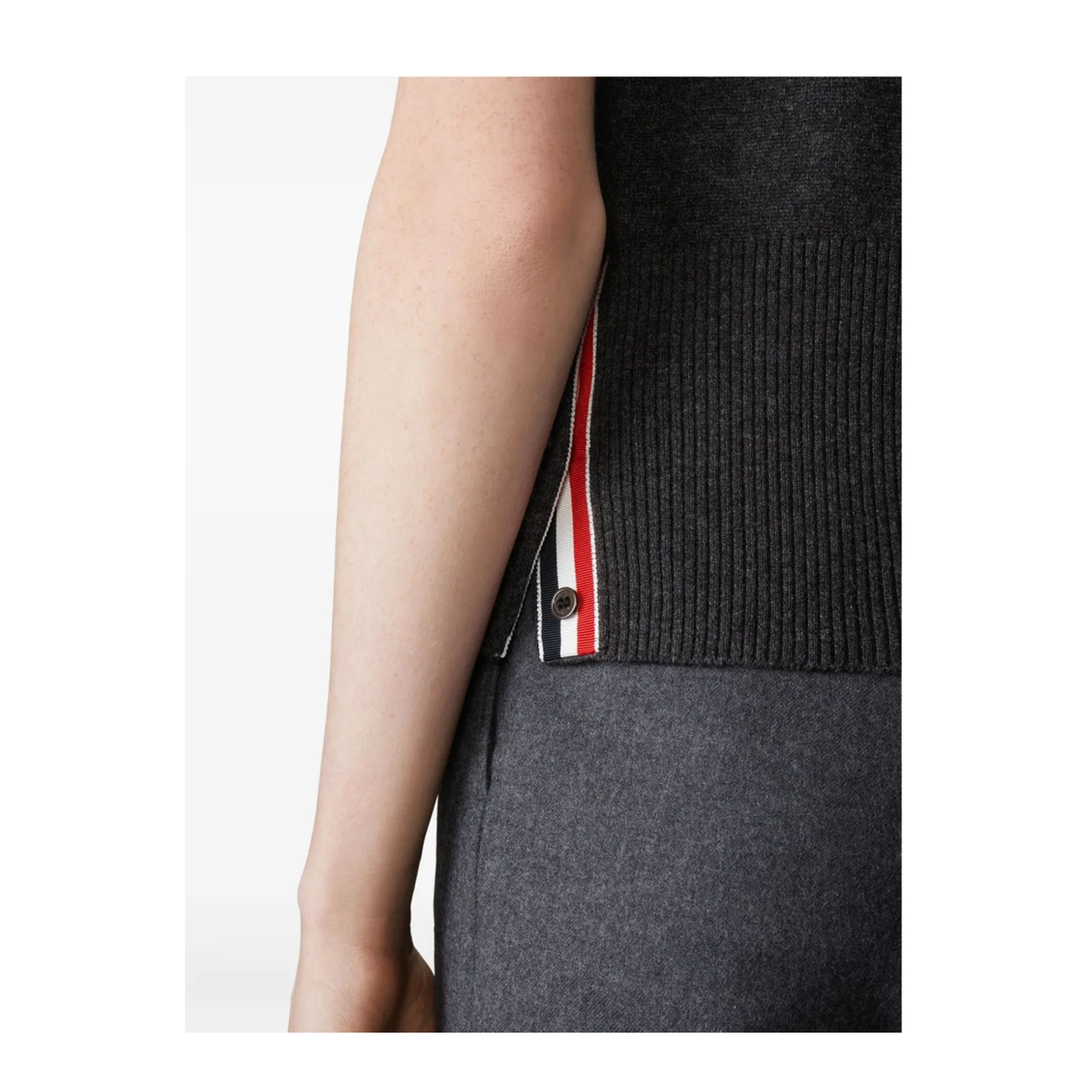 MAYFEYR - Thom Browne - Jersey Intarsia Classic Ss Polo In Cashmere - FKP127AY2001025