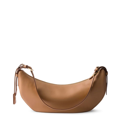 Peach Leather Large Crossbody Bag