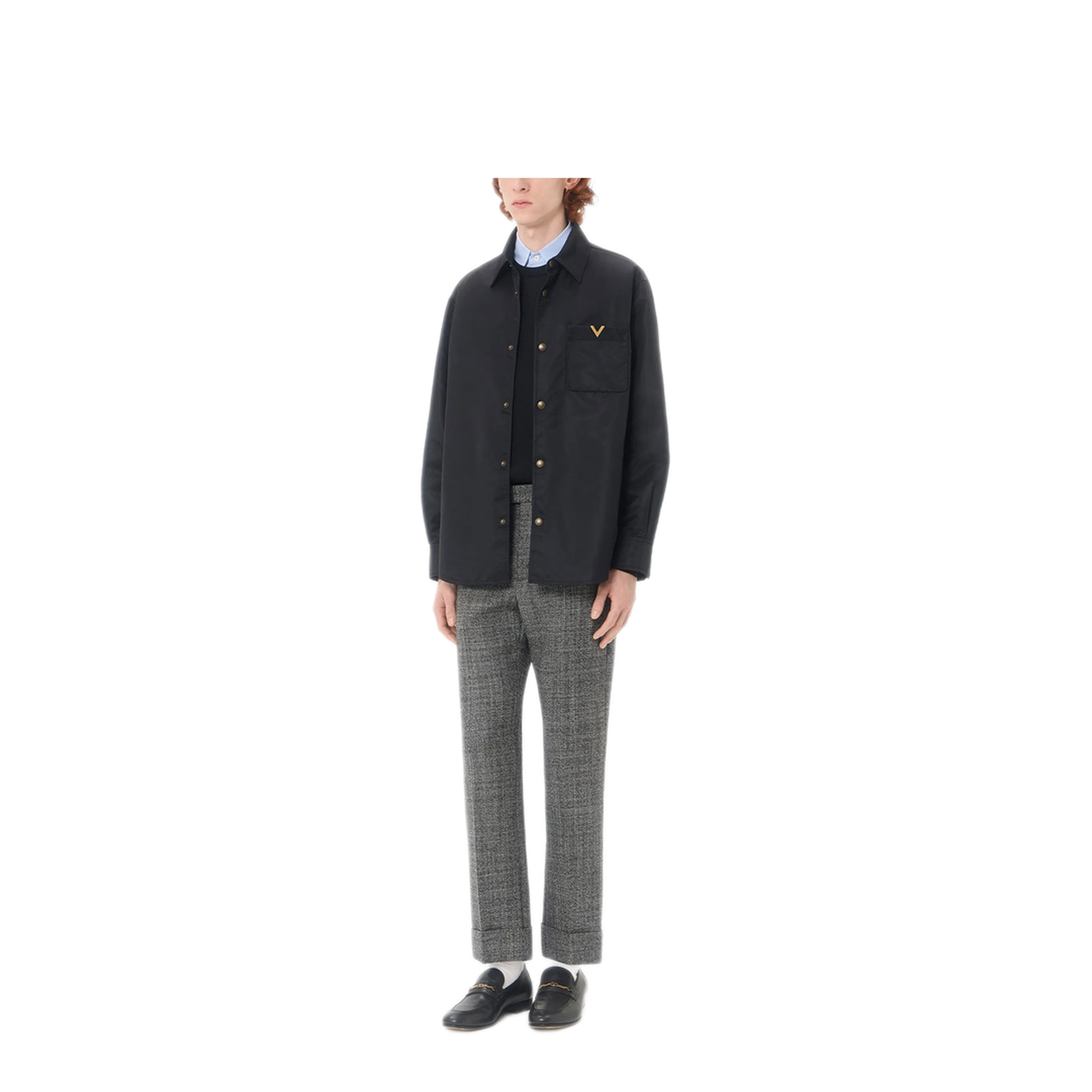 MAYFEYR - Valentino - Nylon Shirt Jacket With Vgold - VCIO06BET0NO