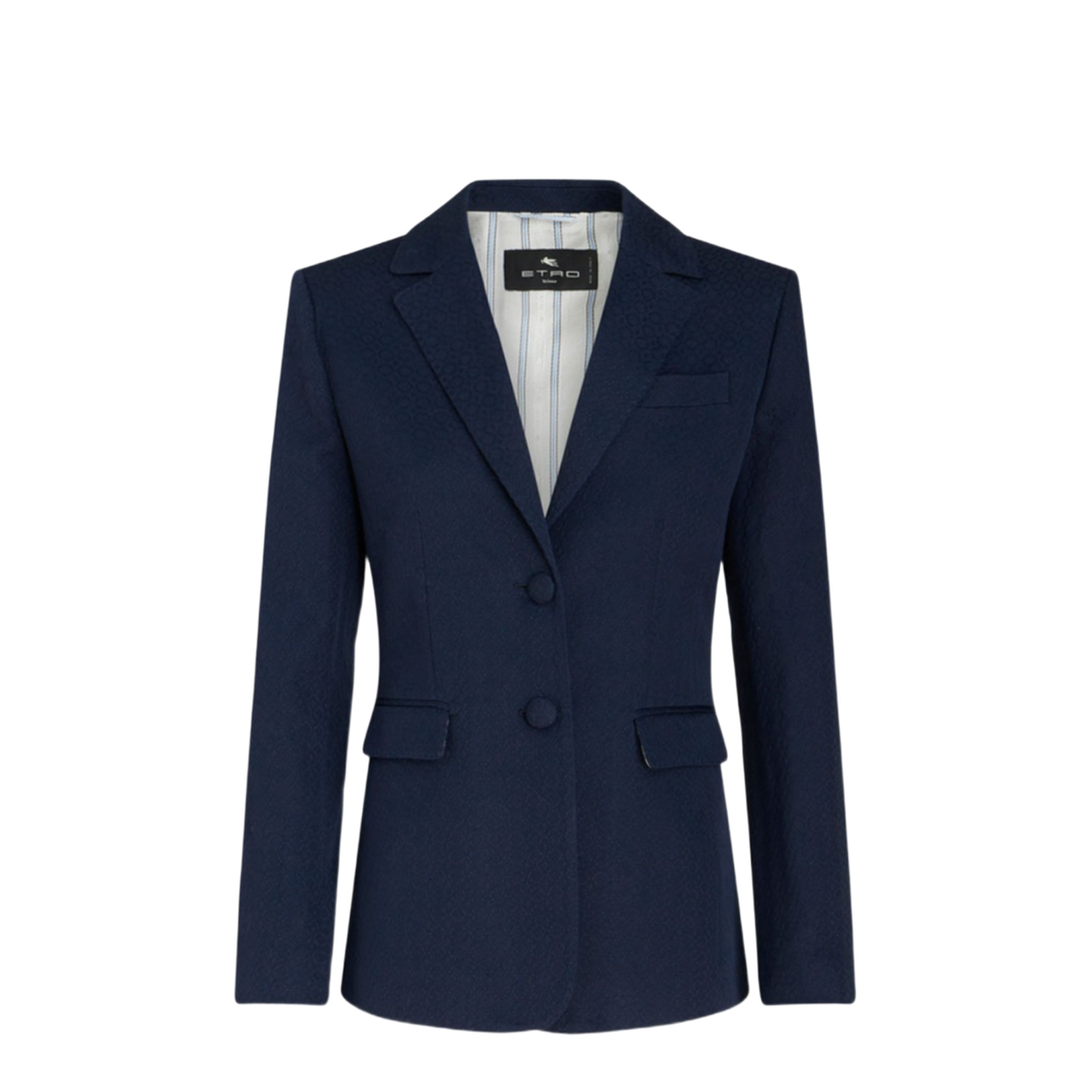 Cotton Jacket with Striped Lining - Reversible