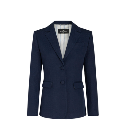 Cotton Jacket with Striped Lining - Reversible