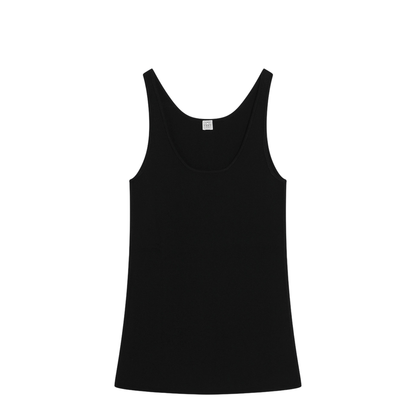MAYFEYR - Toteme - Black Fitted Compact Knit Tank Top - 252-WRT0504YA0187001