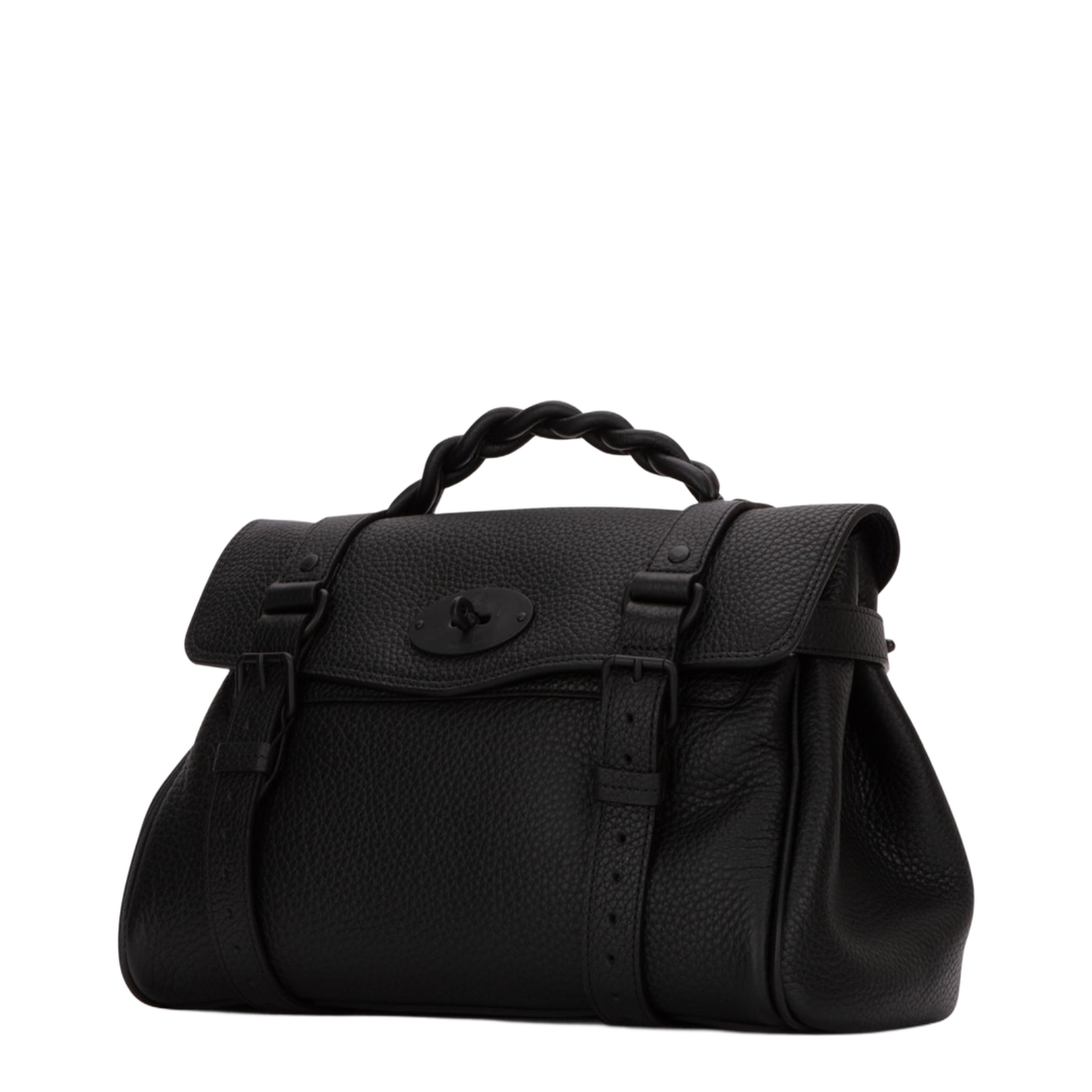 Heavy Black Leather Handbag