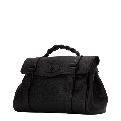 Heavy Black Leather Handbag