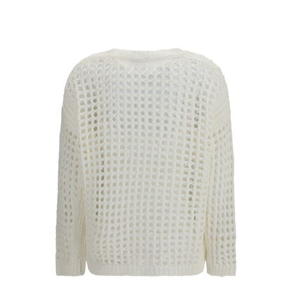 MAYFEYR - Max Mara - Open-Knit Sweater In Linen And Cotton Yarn - 2611361079600