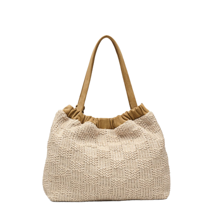 Cristina One Size Two-Way Weave Tote - Natural