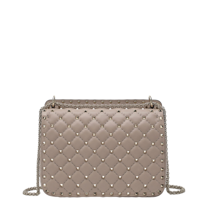 MAYFEYR - Valentino - Medium Rockstud Spike Bag In Powder Pink Nappa Leather - 9W2B0122NAPP45