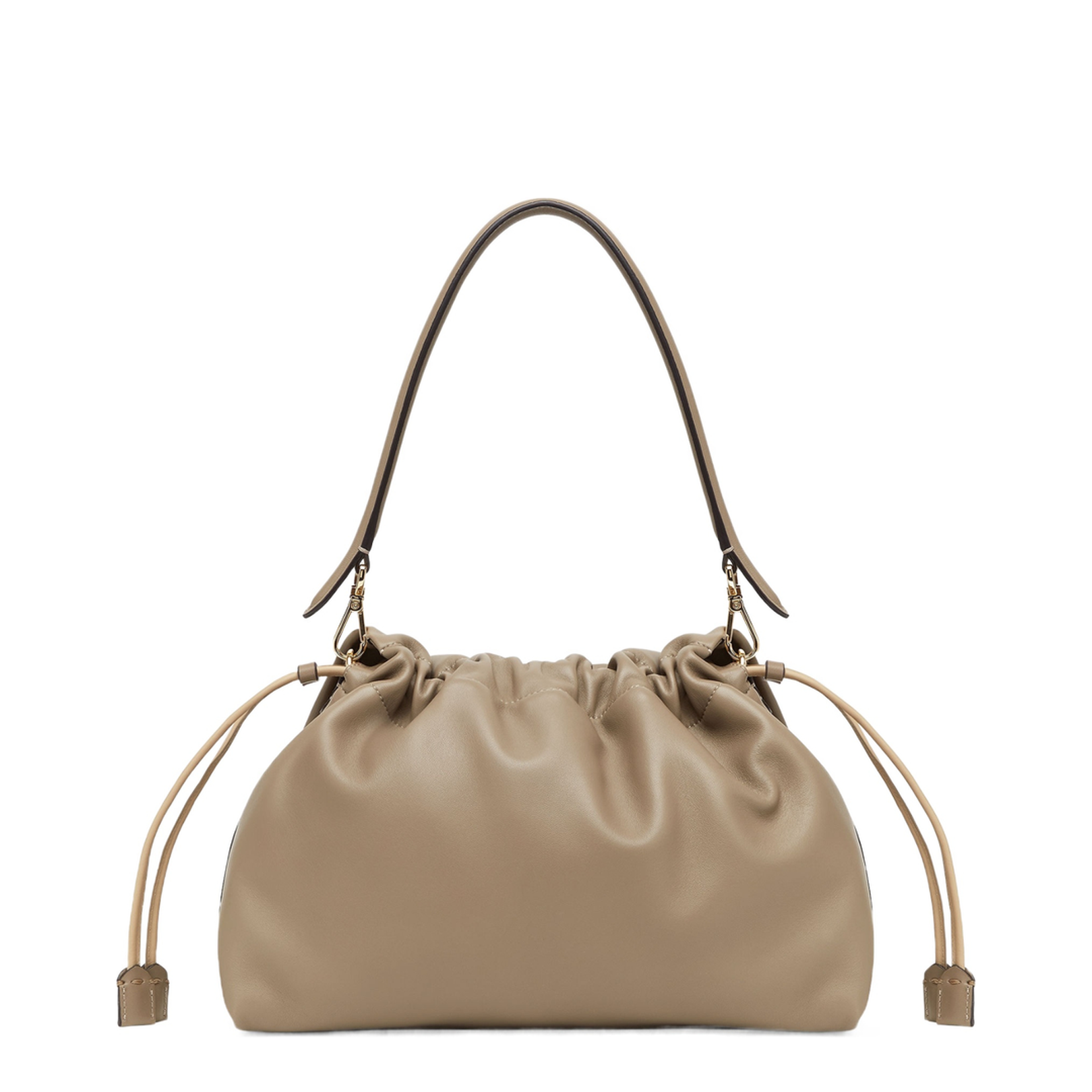 Baguette Large Leather Top Handle Bags - Beige