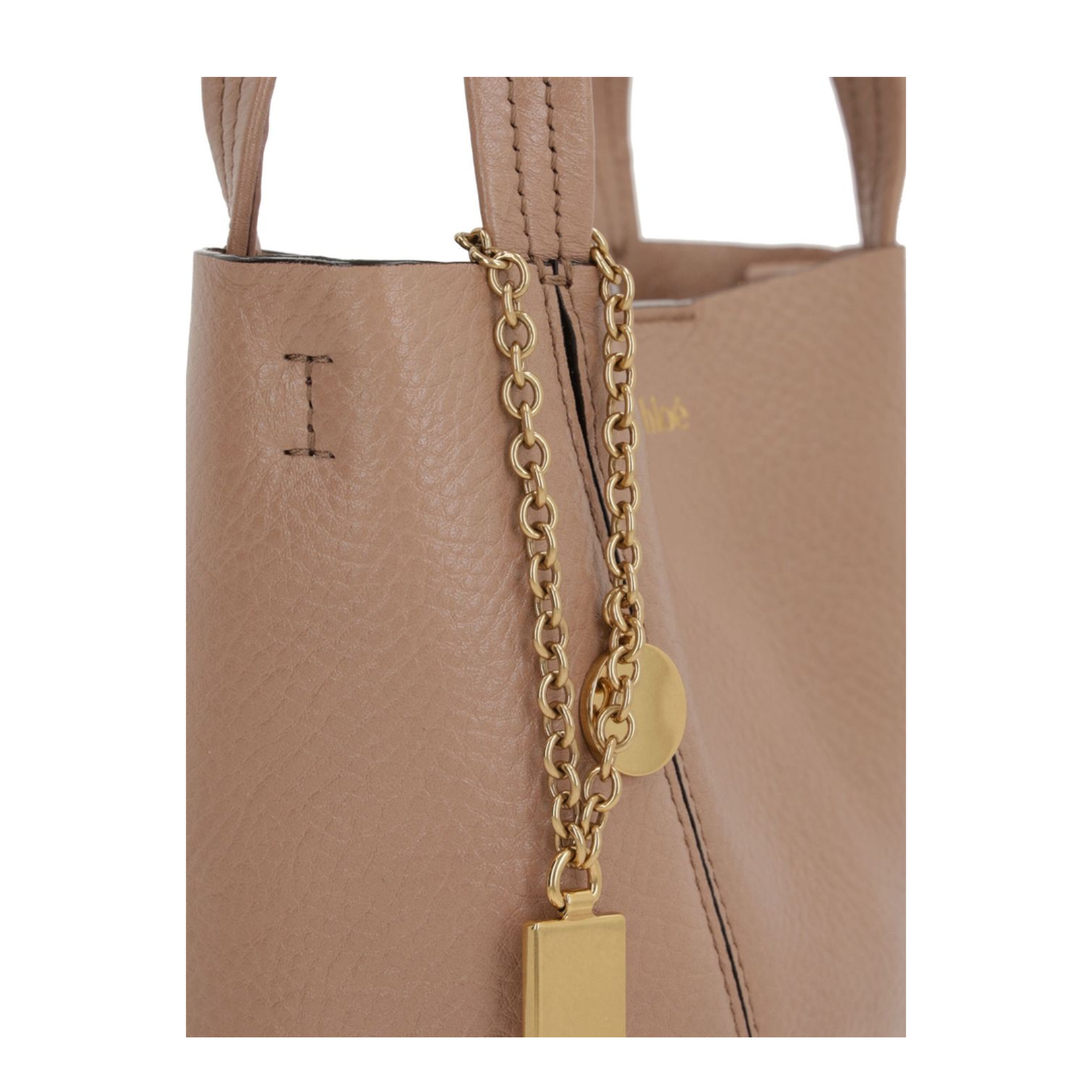 Small Spin Tote Bag in Grained Leather