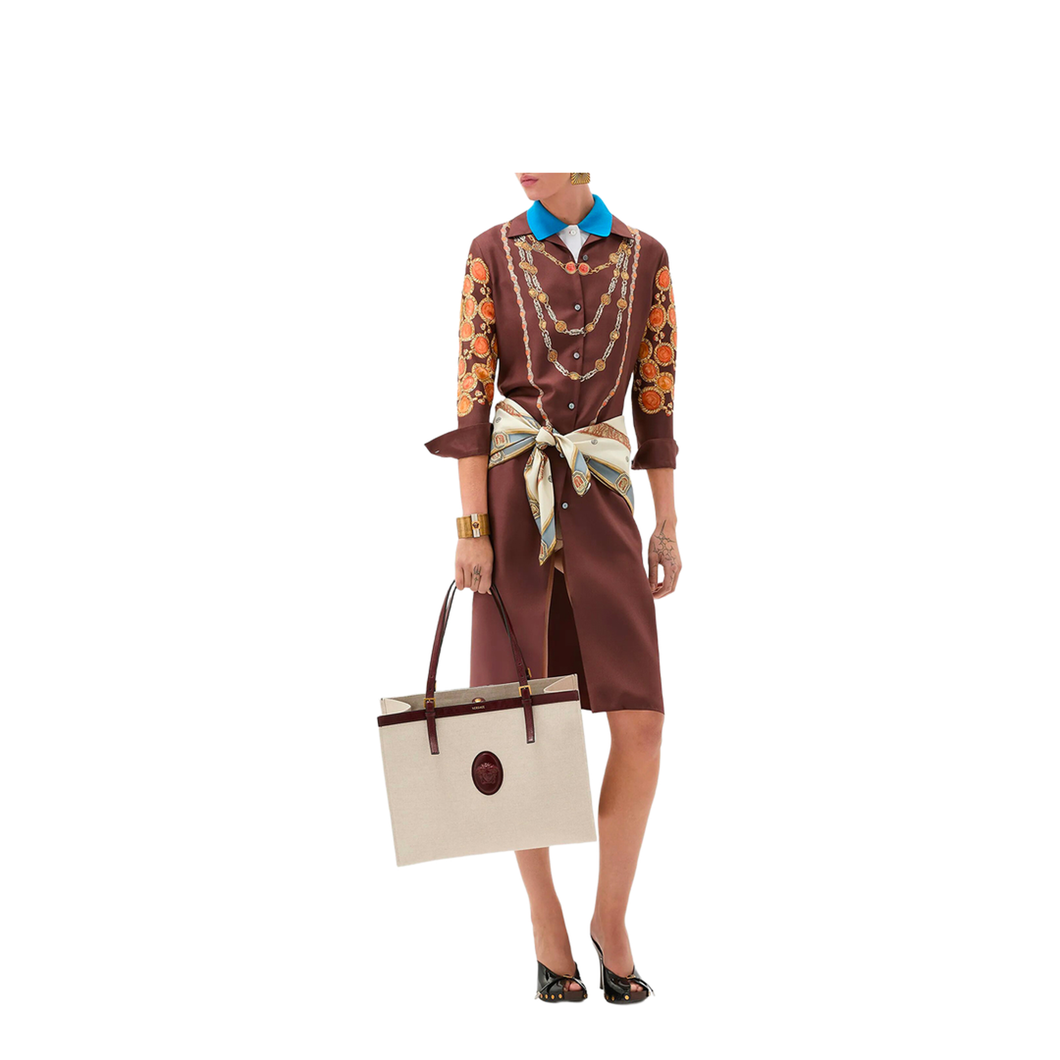 MAYFEYR - Versace - Printed Silk Twill Mini Shirt Dress - 10246591A17952