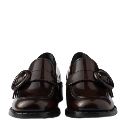 MAYFEYR - Prada - Brushed Fumé Leather Loafers - 1D979NF035P39F0038