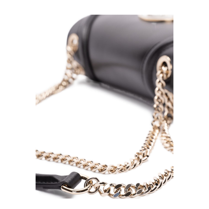 Blondie Medium Leather Shoulder Bag - Black