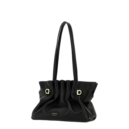 Black Leather Shoulder Bag