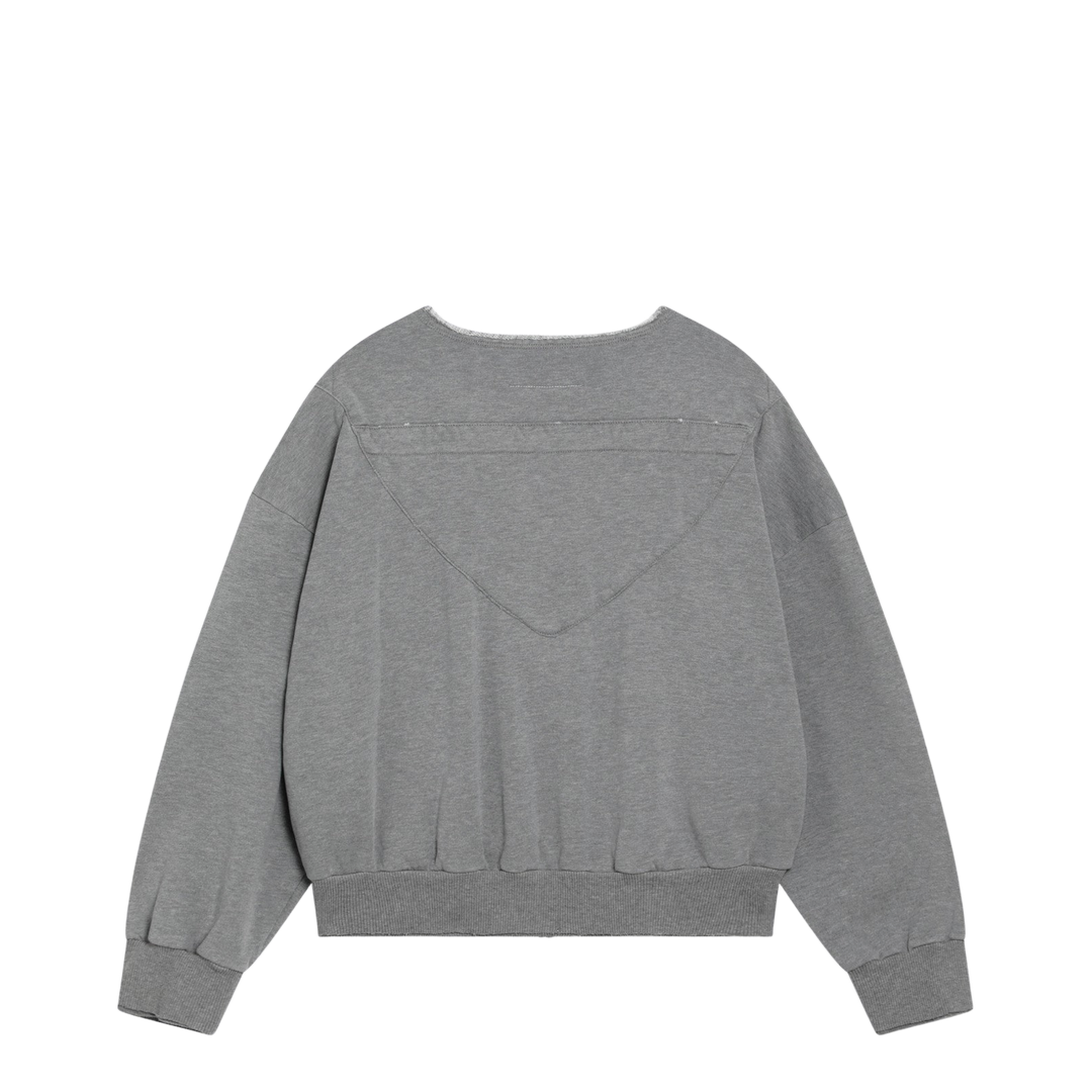 Cotton Zip Hoodie with Drawstring Gray