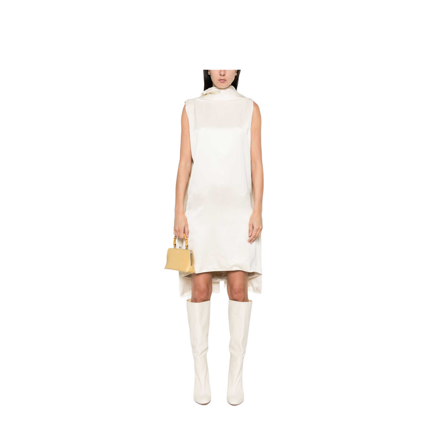 Cocoon Scarf Dress Black