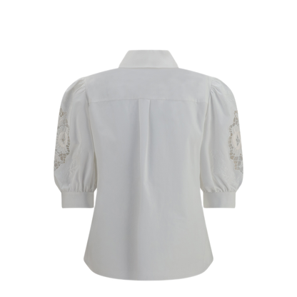 MAYFEYR - Valentino - Shirt With Sangallo Lace Sleeves - 9B3AA0H65A6001