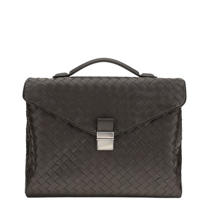 Archivist Briefcase Intrecciato Calfskin - Fondant