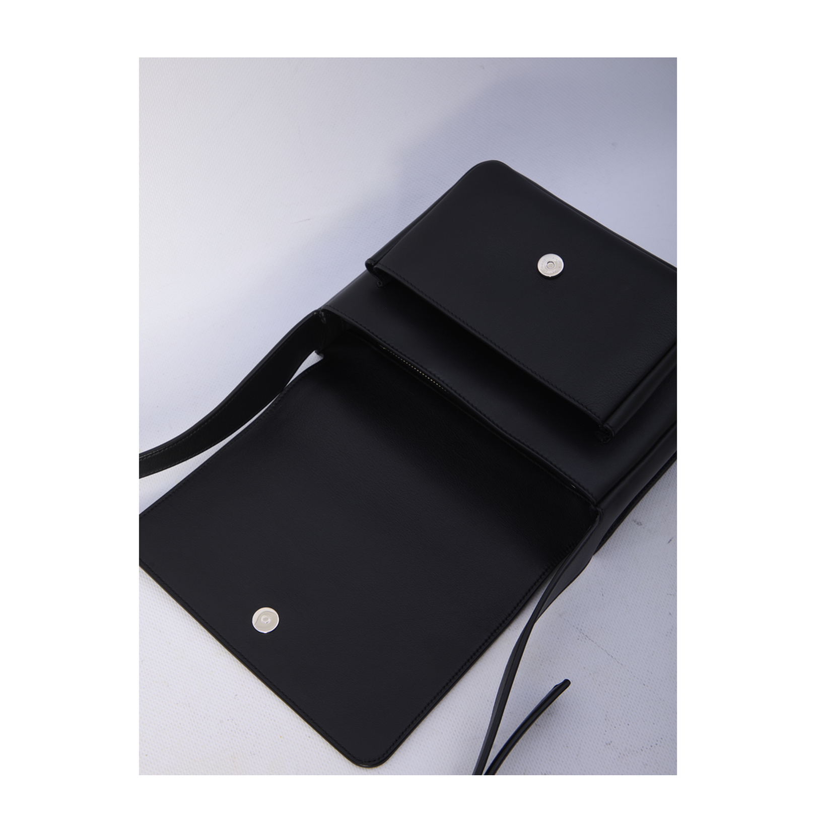 Satchel Small Leather Crossbody Bags - Black