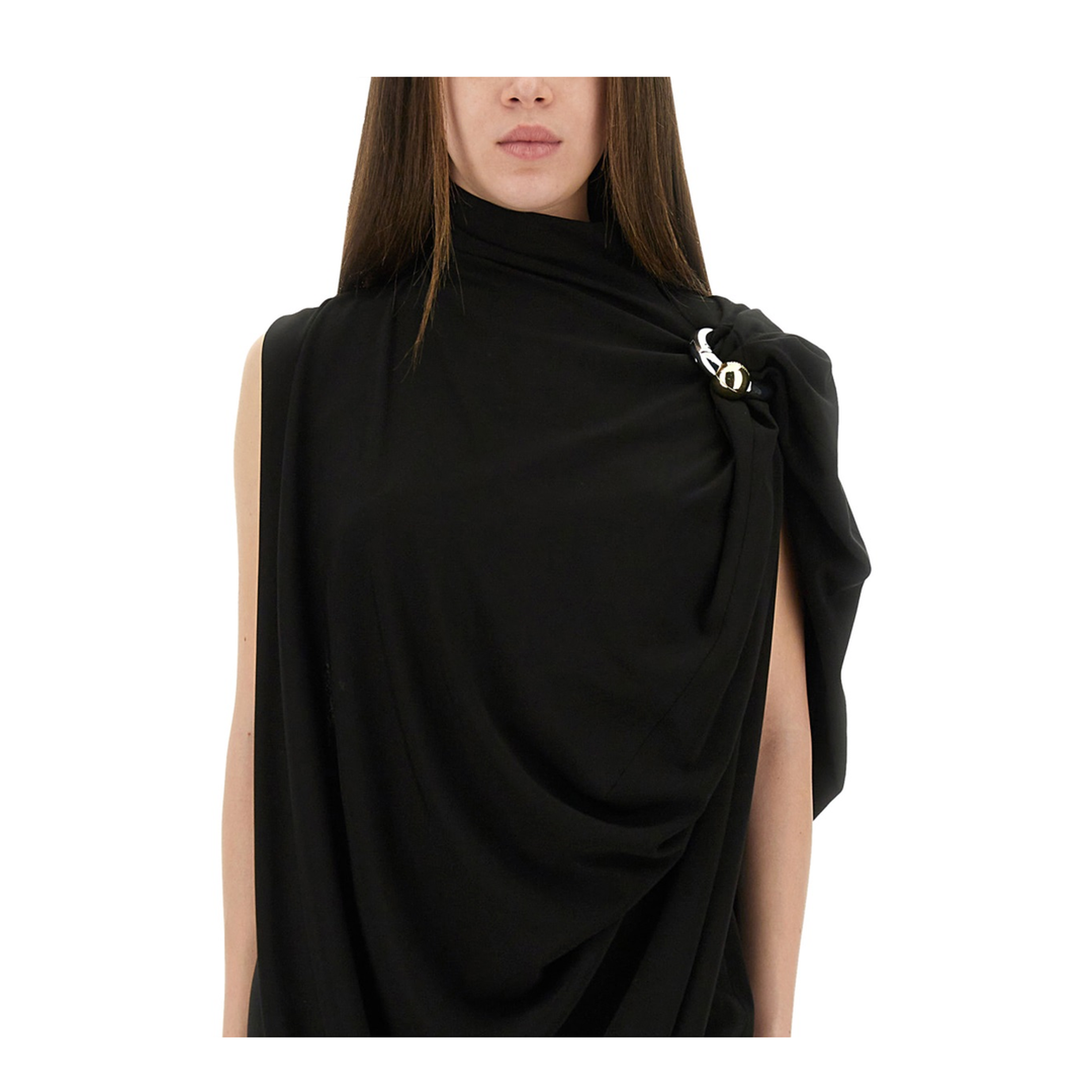 Draped Dress With Piercings