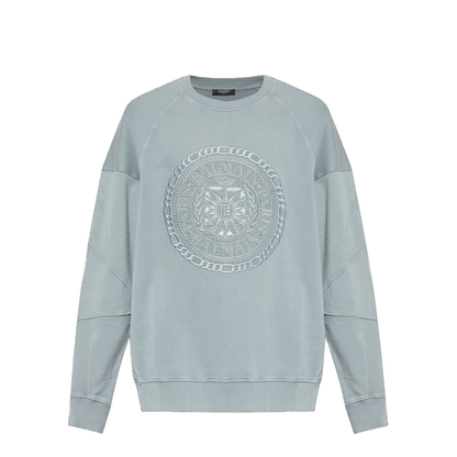 Embroidered Médaille Sweatshirt Grey