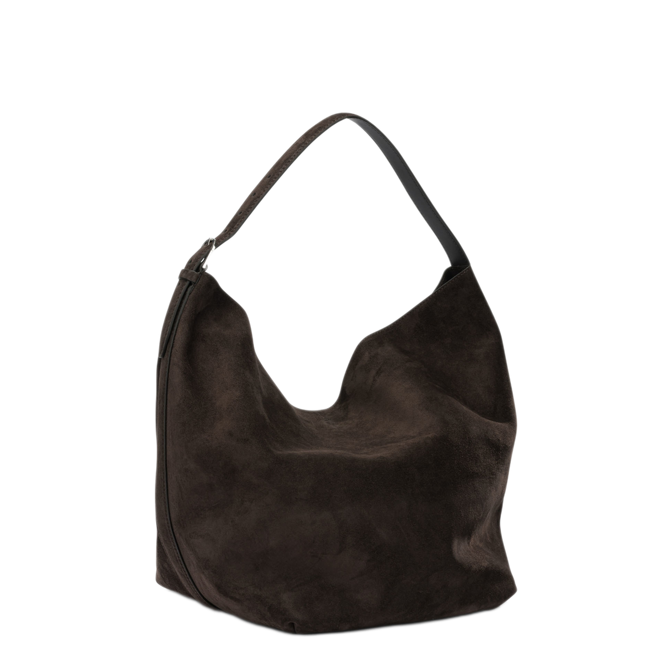 MAYFEYR - Toteme - Medium Shoulder Bag In Suede - 234WAL853LE0004102BROWN
