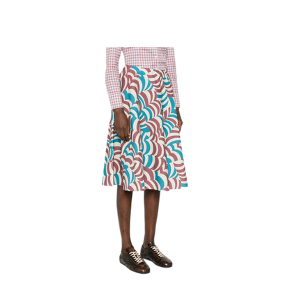 MAYFEYR - Marni - Printed Cotton Midi Skirt - GOMA0527A3UTC625Y0M37