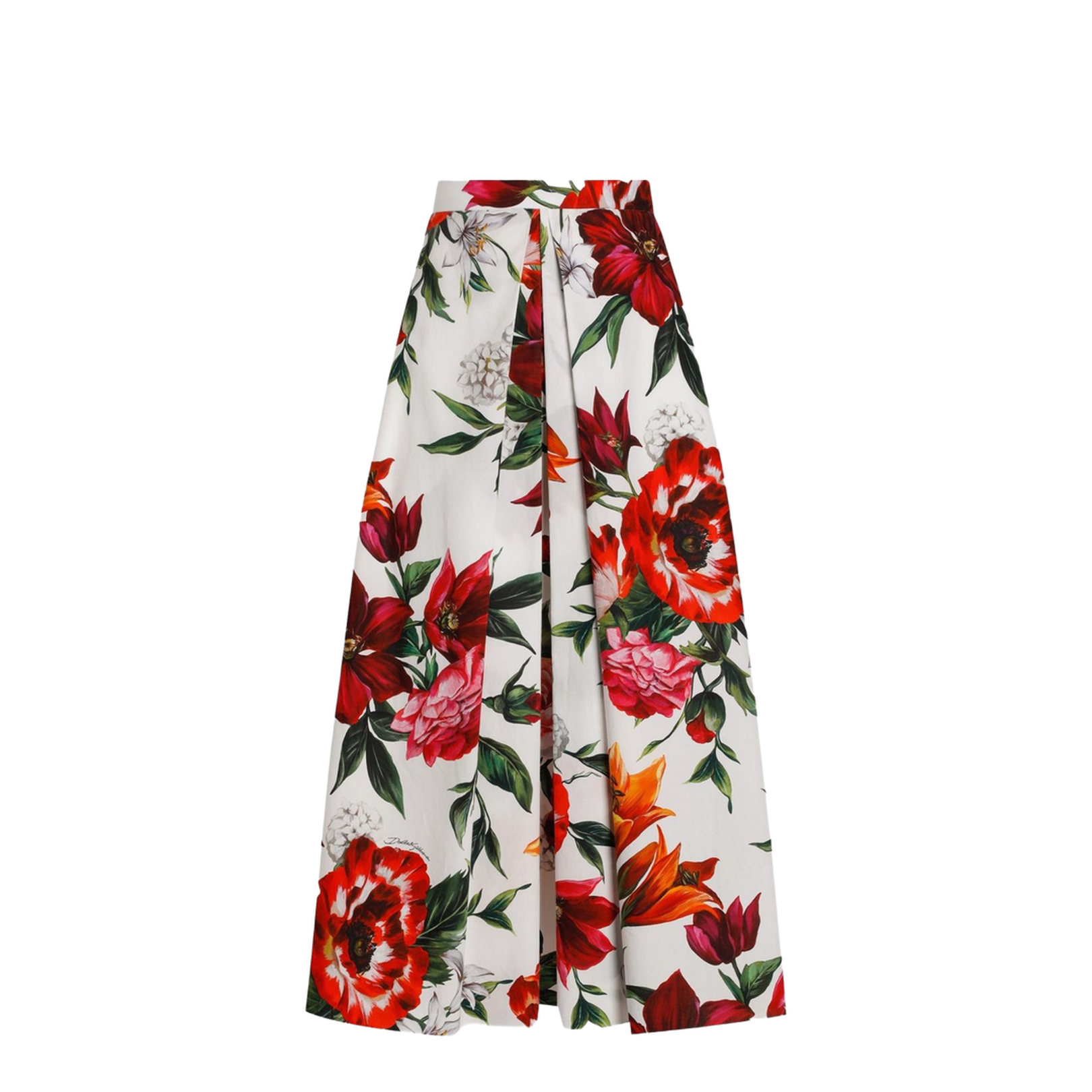 Anemoni Print Cotton Midi Skirt