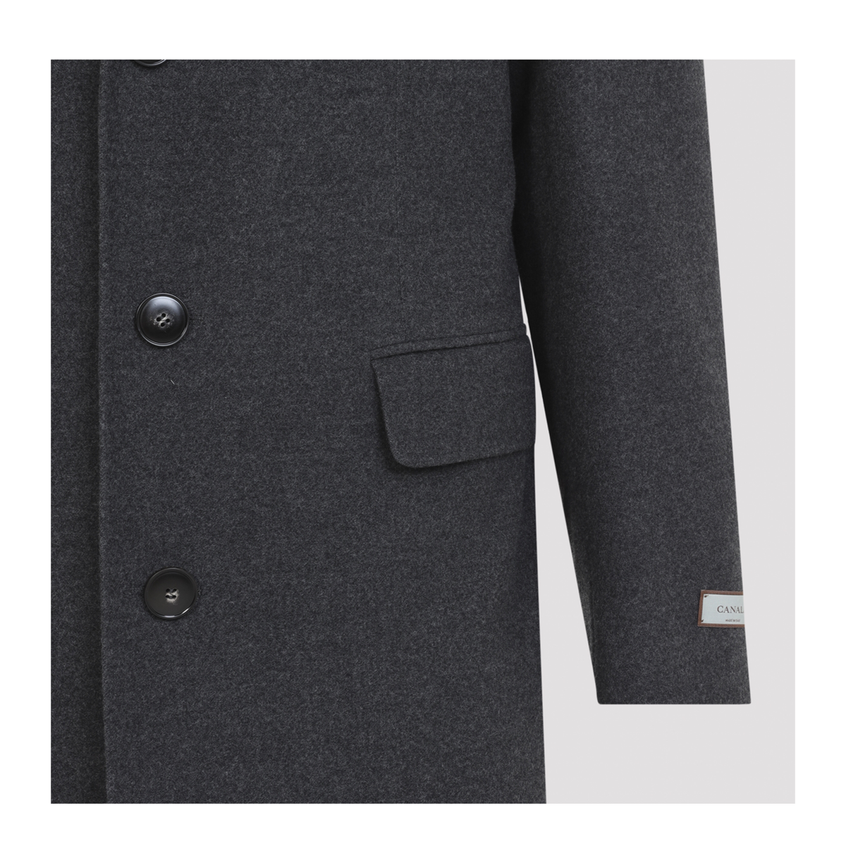 MAYFEYR - CANALI - Charcoal Grey Single Breasted Coat - 50130FF05769111