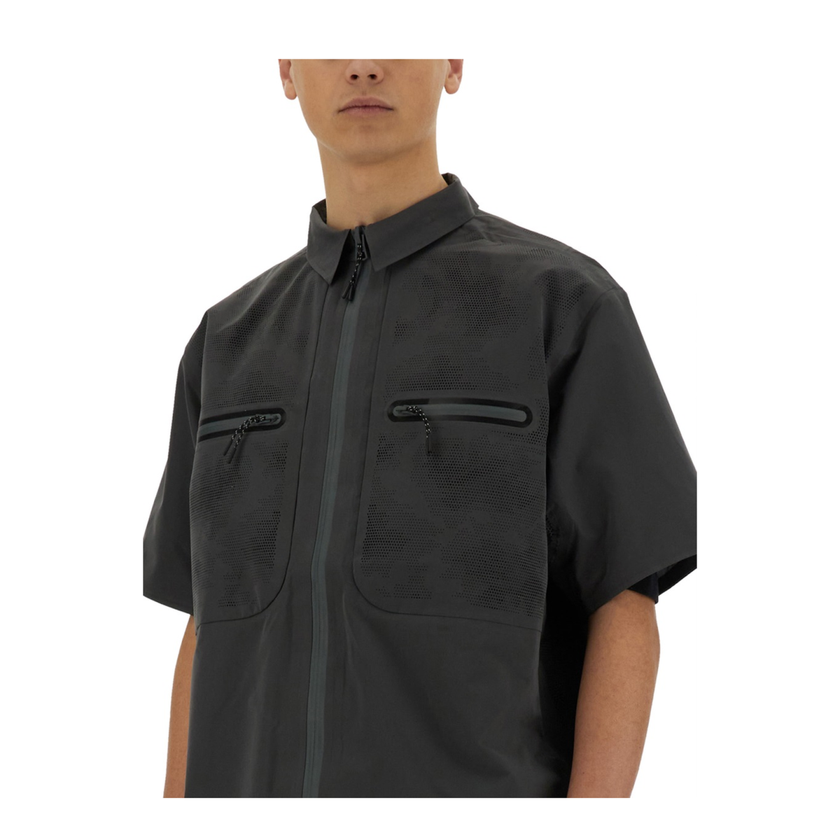 MAYFEYR - ALPHA INDUSTRIES - Laser Cut Short Sleeve Shirt - 756122747