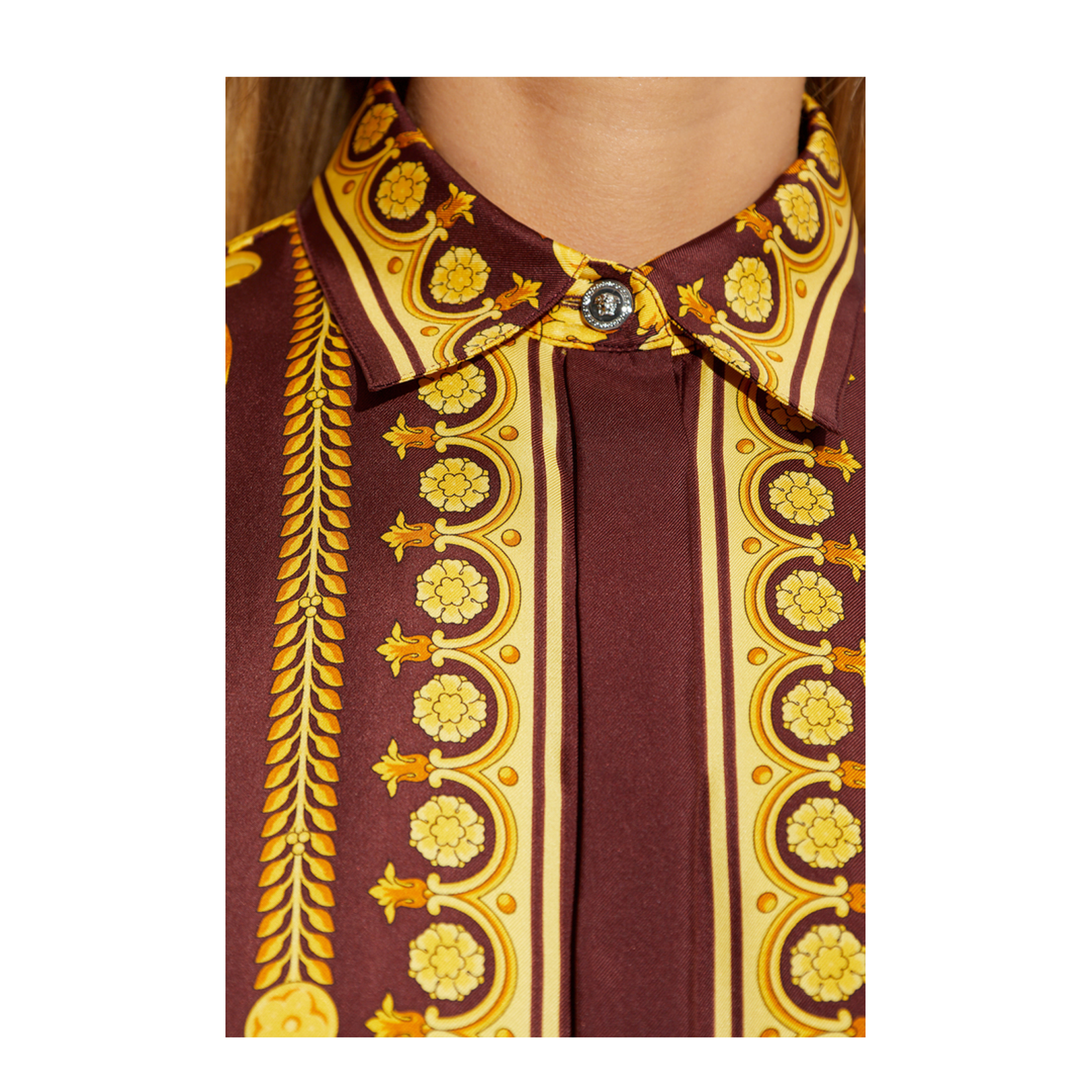 Silk Shirt with Barocco Print