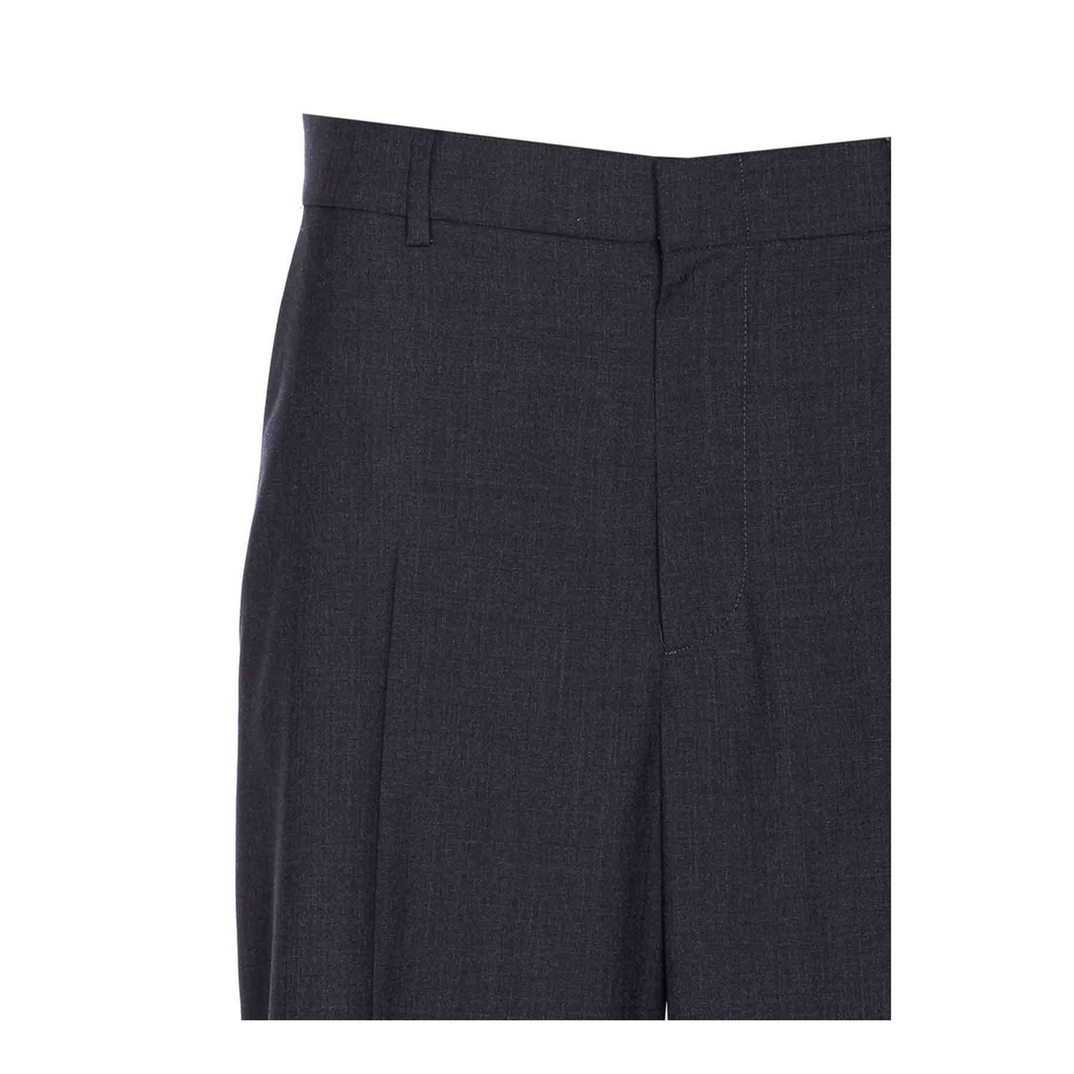 MAYFEYR - Gucci - Wool Pants With Logo In Dark Grey - 836760Z7ATK1054