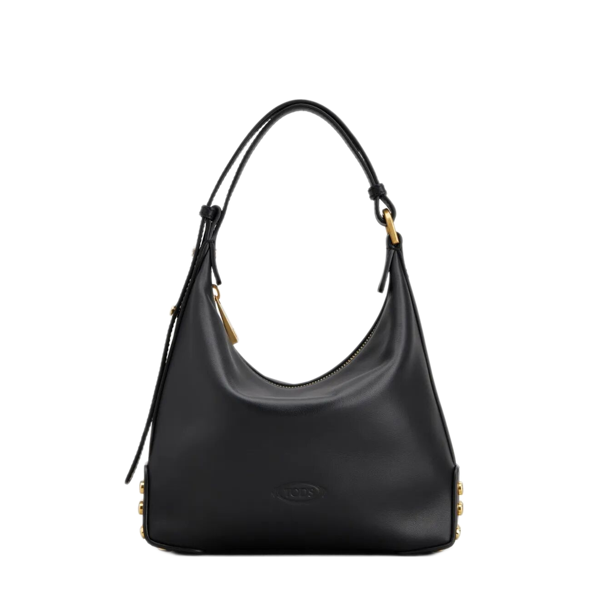 Metal Dots Calfskin Leather Mini Bag - Black