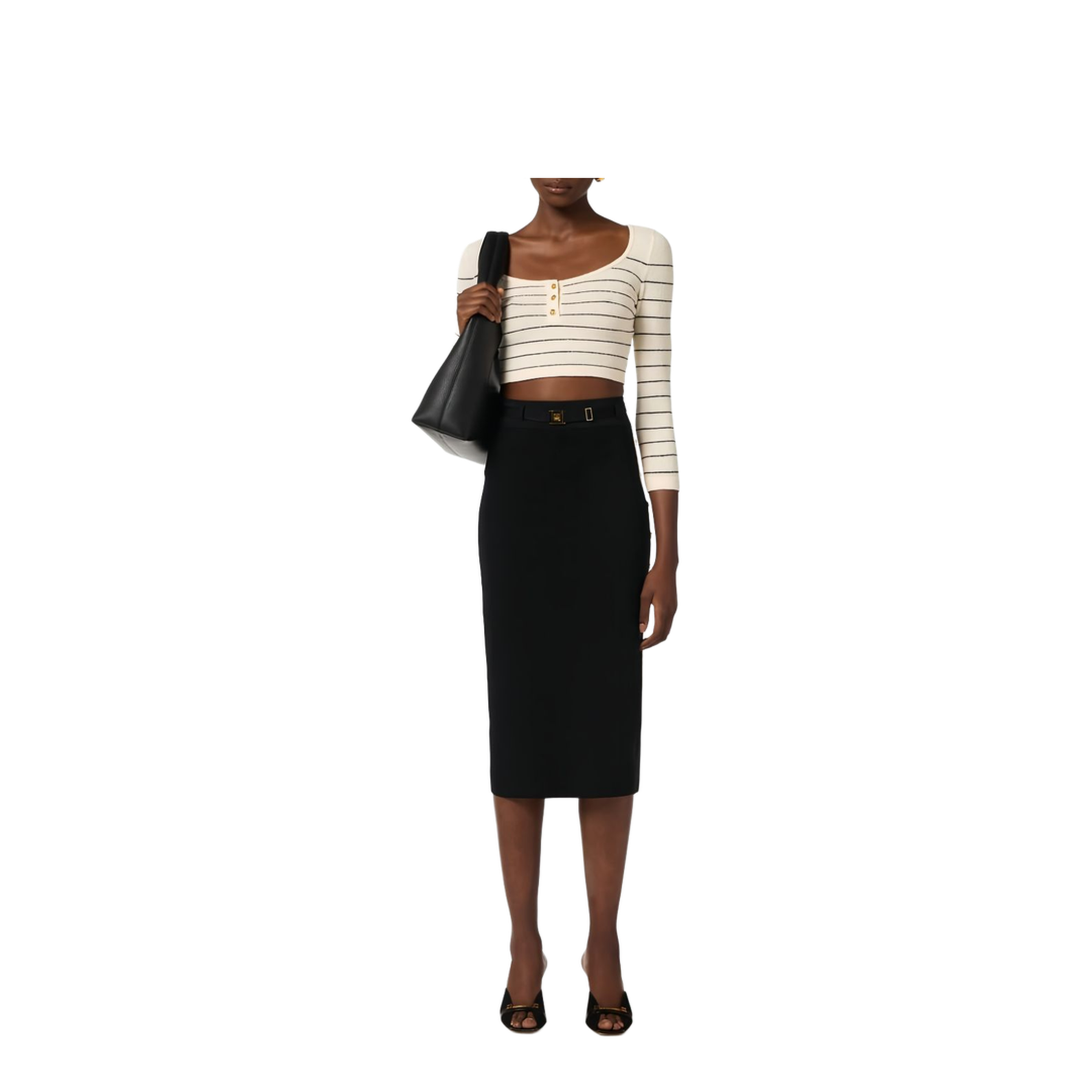 MAYFEYR - Elisabetta Franchi - Skirts Black - GK27S61E2685