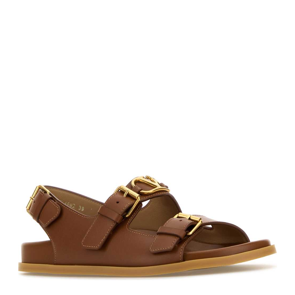 MAYFEYR - Valentino - Biscuit Leather Sandals Vlogo Signature - 6W2S0LK6BEKN58