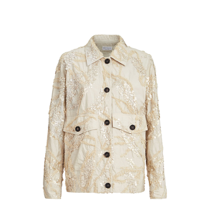 MAYFEYR - Brunello Cucinelli - Dazzling Seabed Embroidery Outerwear Jacket In Techno Cotton Poplin - M0F79HM206