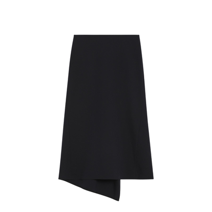 Navy Blue Skirt in Wool Blend