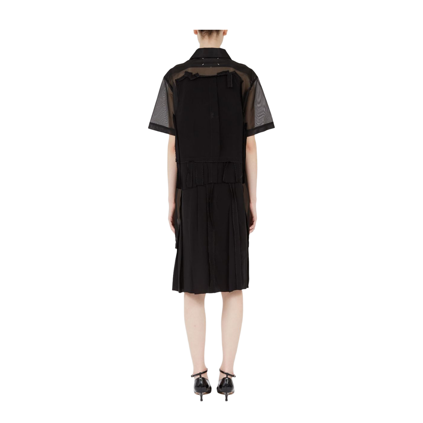 Black Mesh Design Dress
