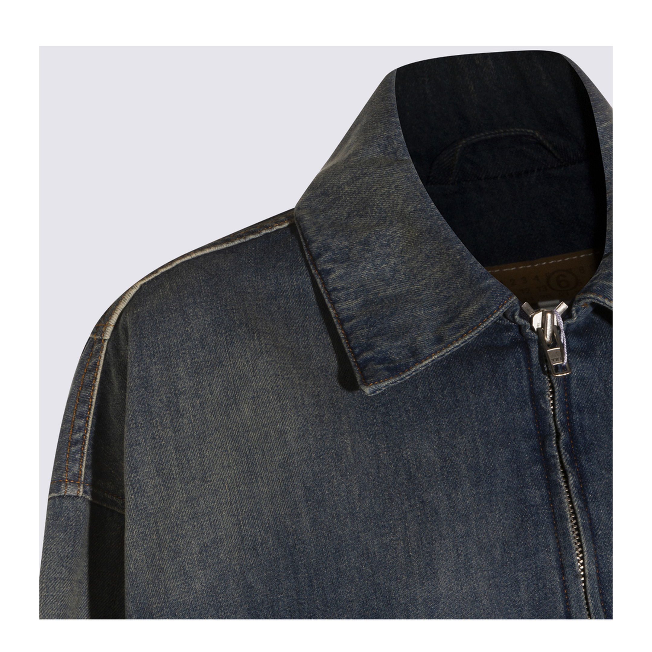 Blue Denim Jacket With Flap Pockets