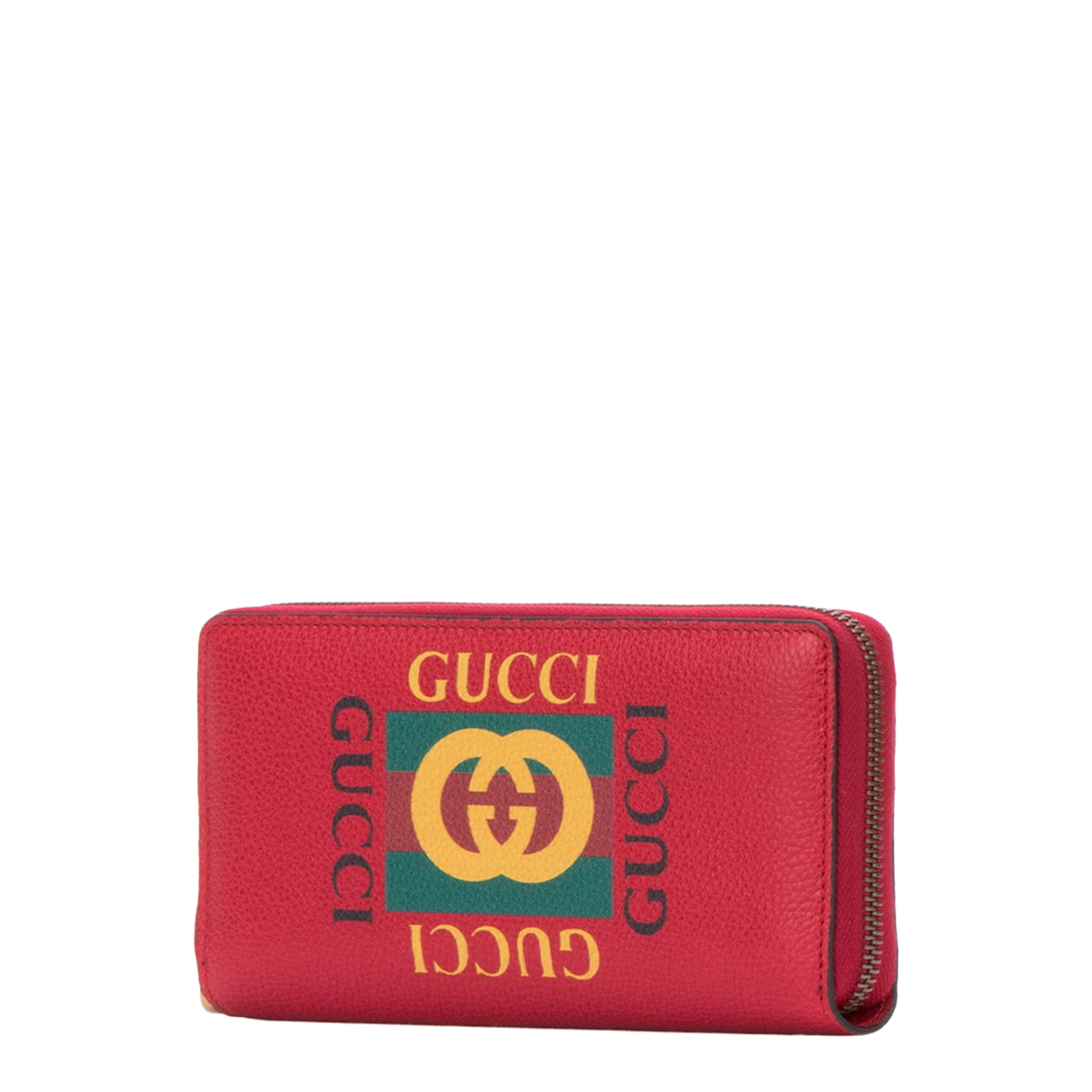 Red Printed Zipper Wallet