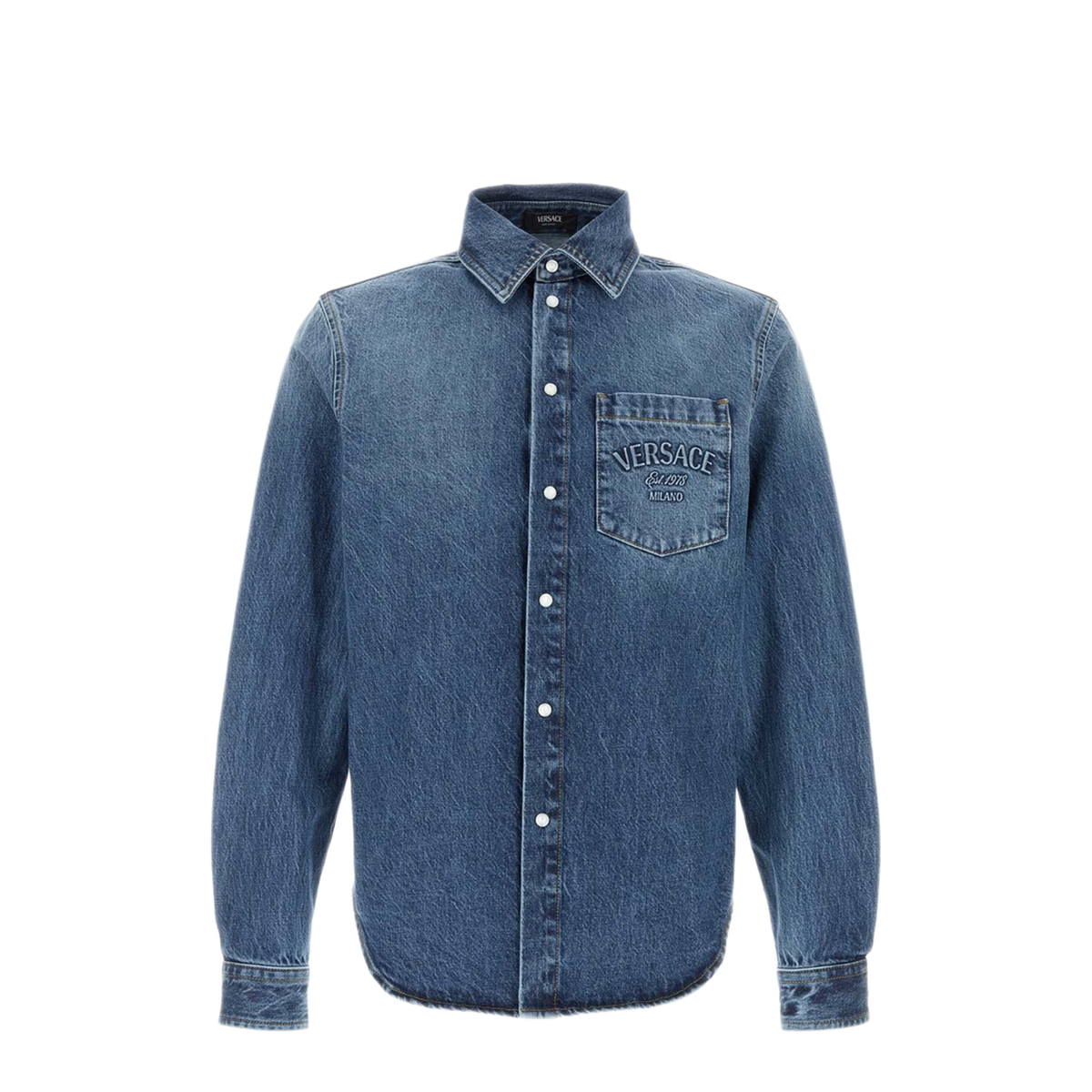 MAYFEYR - Versace - Denim Shirt Blue Stone Wash - 10189101A135831D800