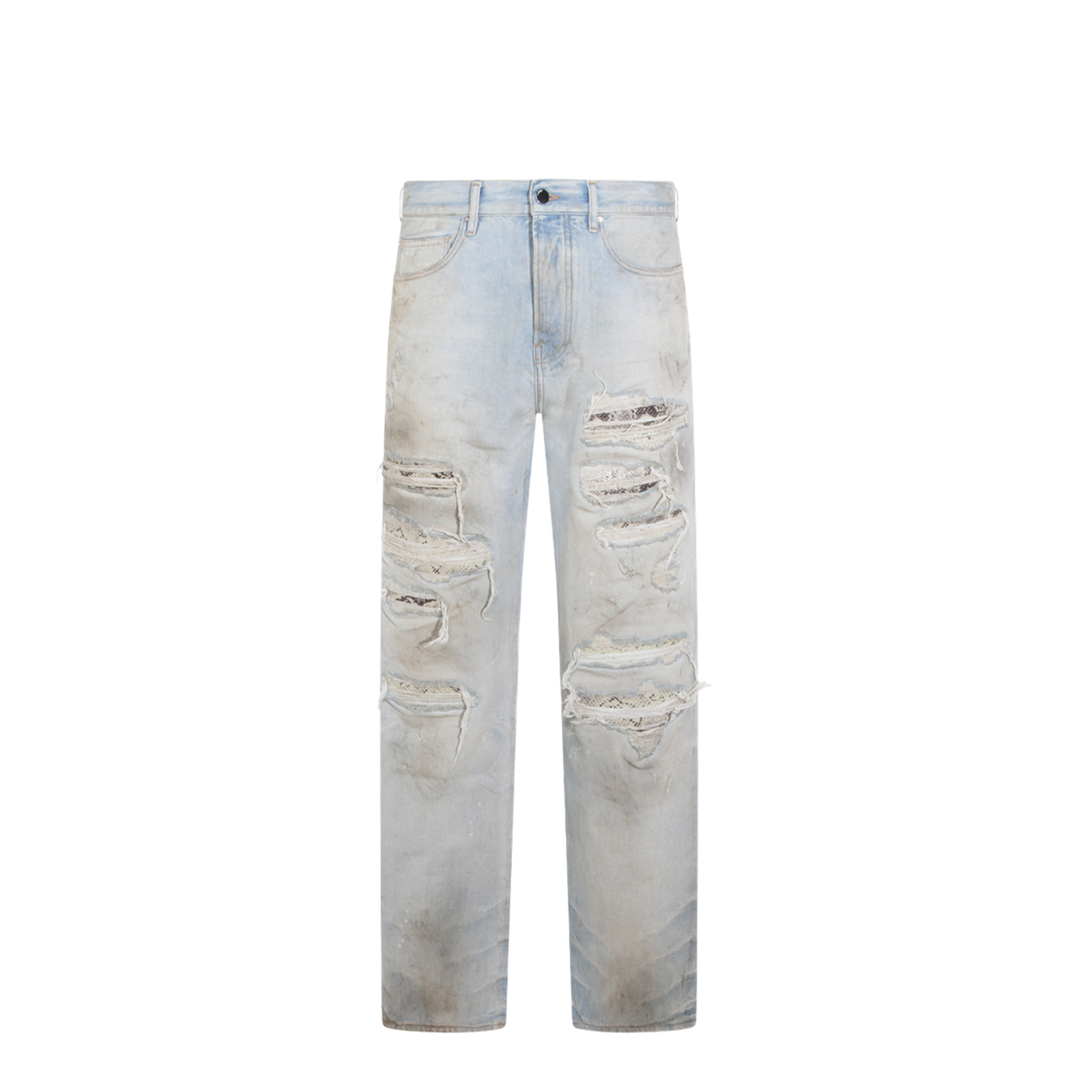 Light Blue Cotton Denim Jeans