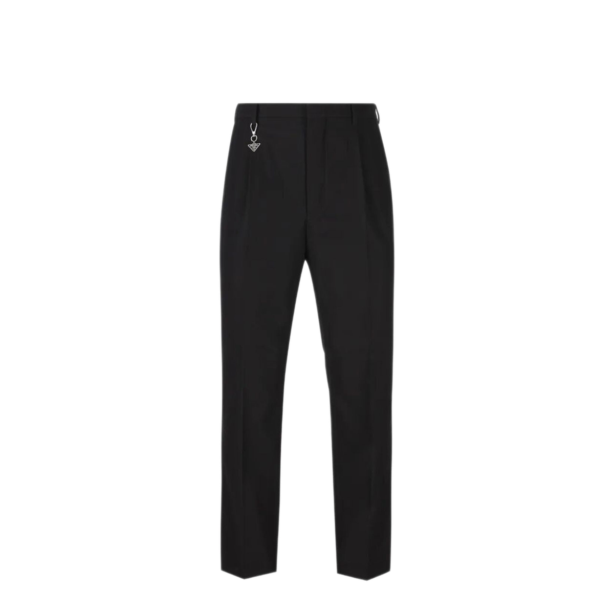 Charm-Detail Cotton Tapered Trousers