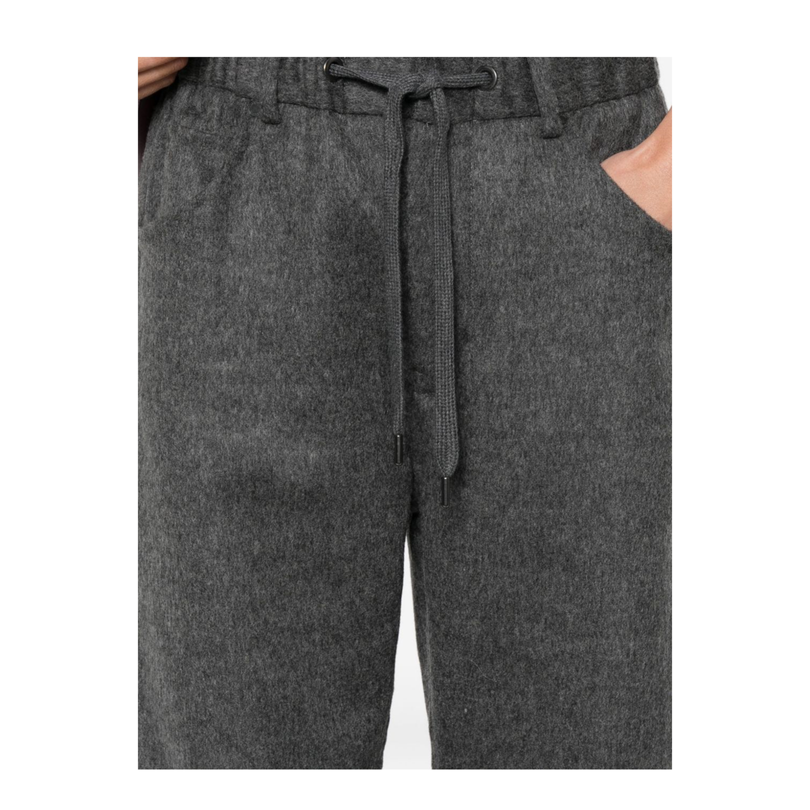 Wool Drawstring Trousers
