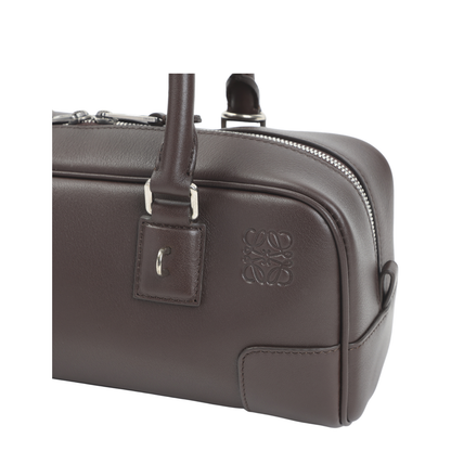 Amazona 23 Cropped Bag in Shiny Calfskin Brown