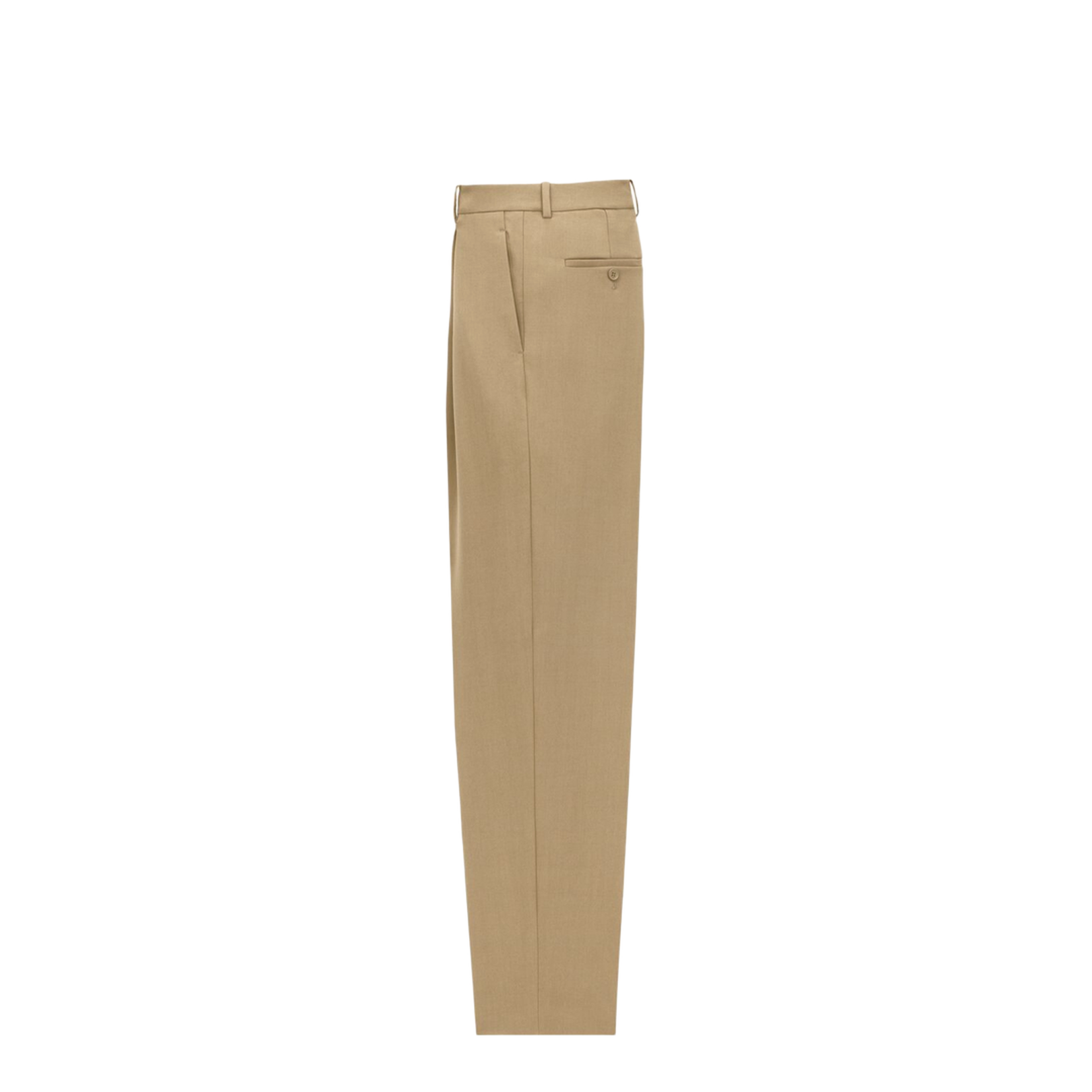 High-Waisted Pants in Wool Gabardine