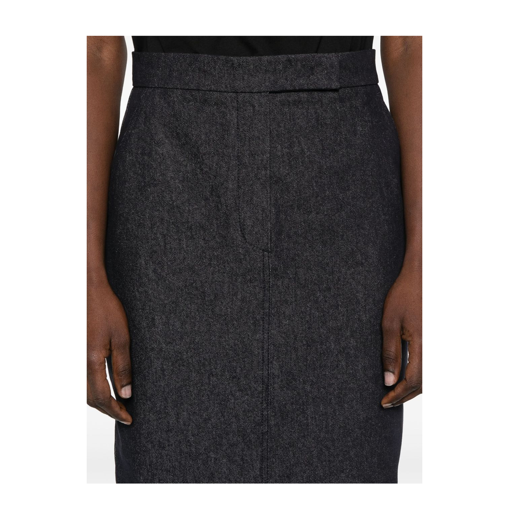 Cotton Long Skirt In Blue