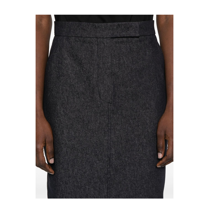 Cotton Long Skirt In Blue