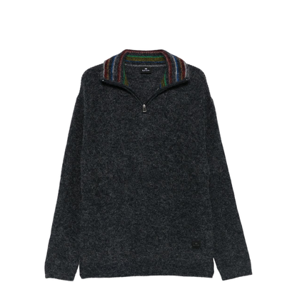 Zip-Up Turtleneck Sweater