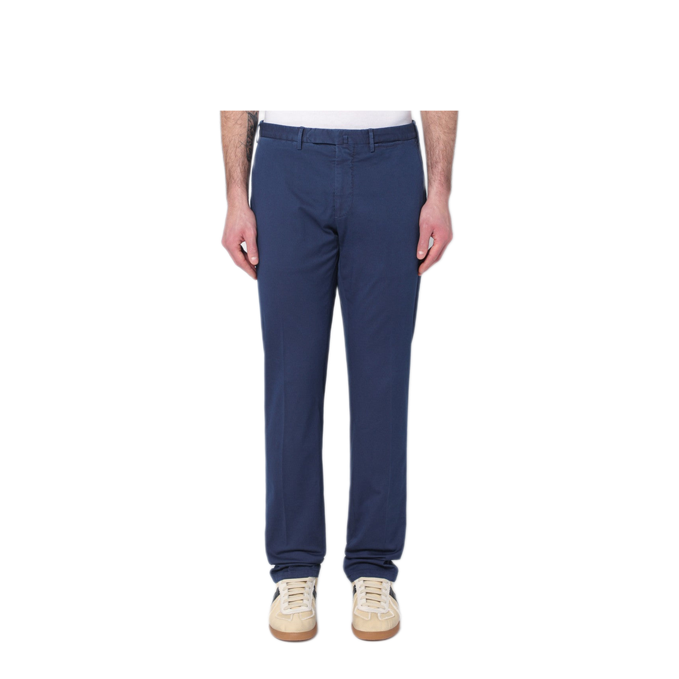 MAYFEYR - Santaniello - Blue Cotton Trousers - 504TDSE377278